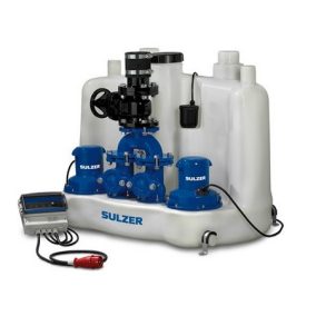   Sulzer/ ABS Sanimat 2002D IHD örvénykerekes 2 szivattyús szennyvízátemelő telep, 400 V